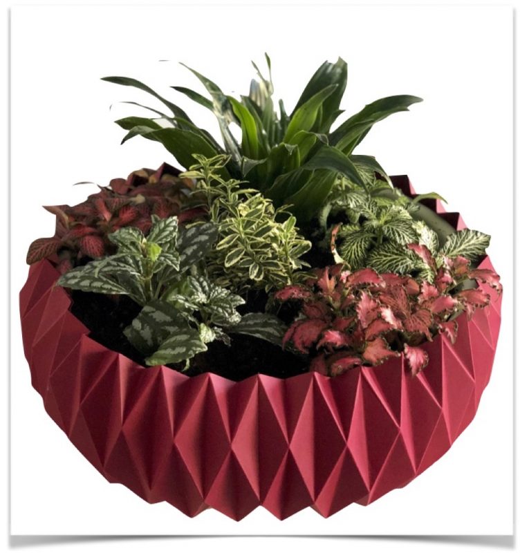coprivaso origami rosso