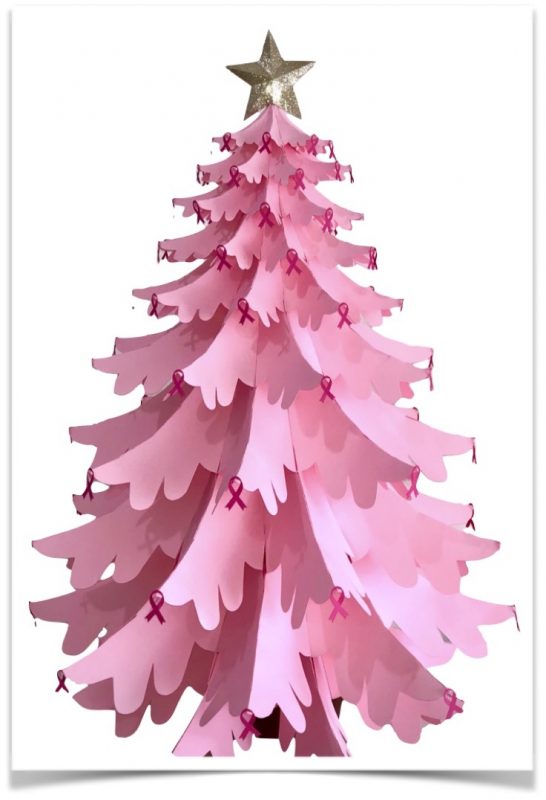 albero natale rosa -piegare la carta