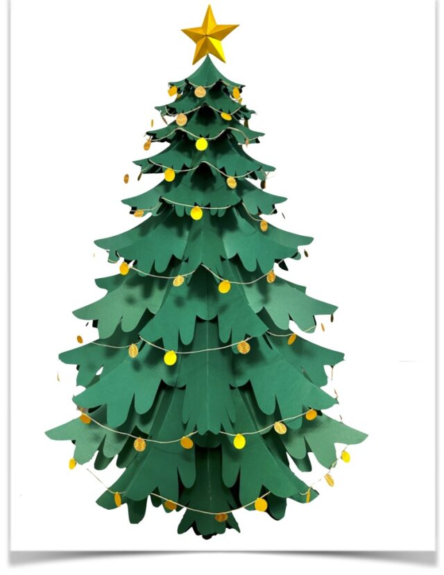 Albero di Natale di carta. Christmas Tree